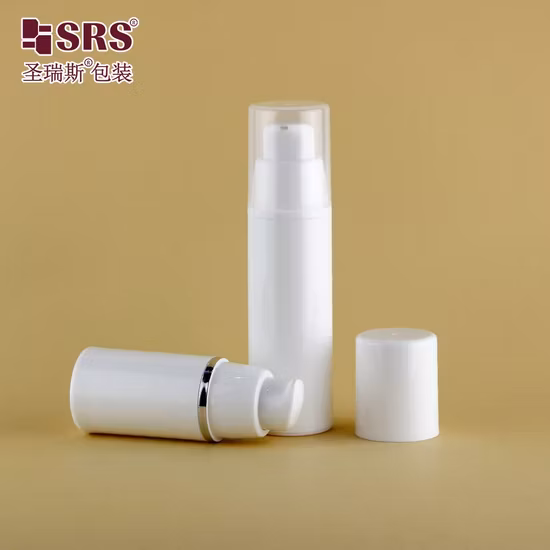 15 ミリリットル 30 ミリリットル 50 ミリリットル PP プラスチック卸売ブロークンビーズパールエッセンス化粧品包装血清ミョウバンエアレスポンプボトル