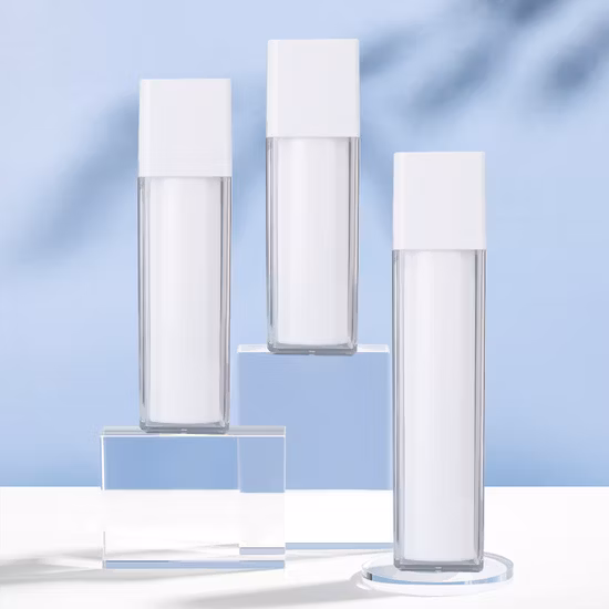 空の正方形の交換可能なエアレス化粧品パッケージ